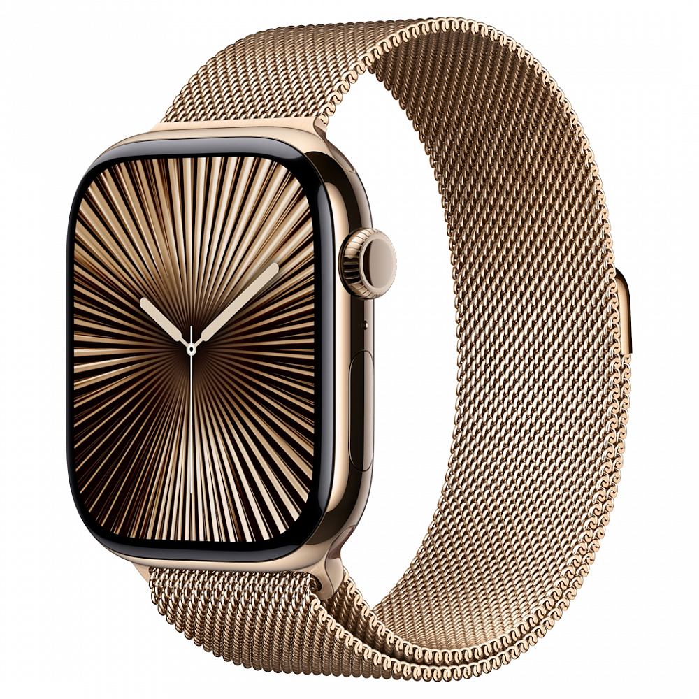 Apple Watch Series 10 42 mm Gold Titanium Milanese Loop