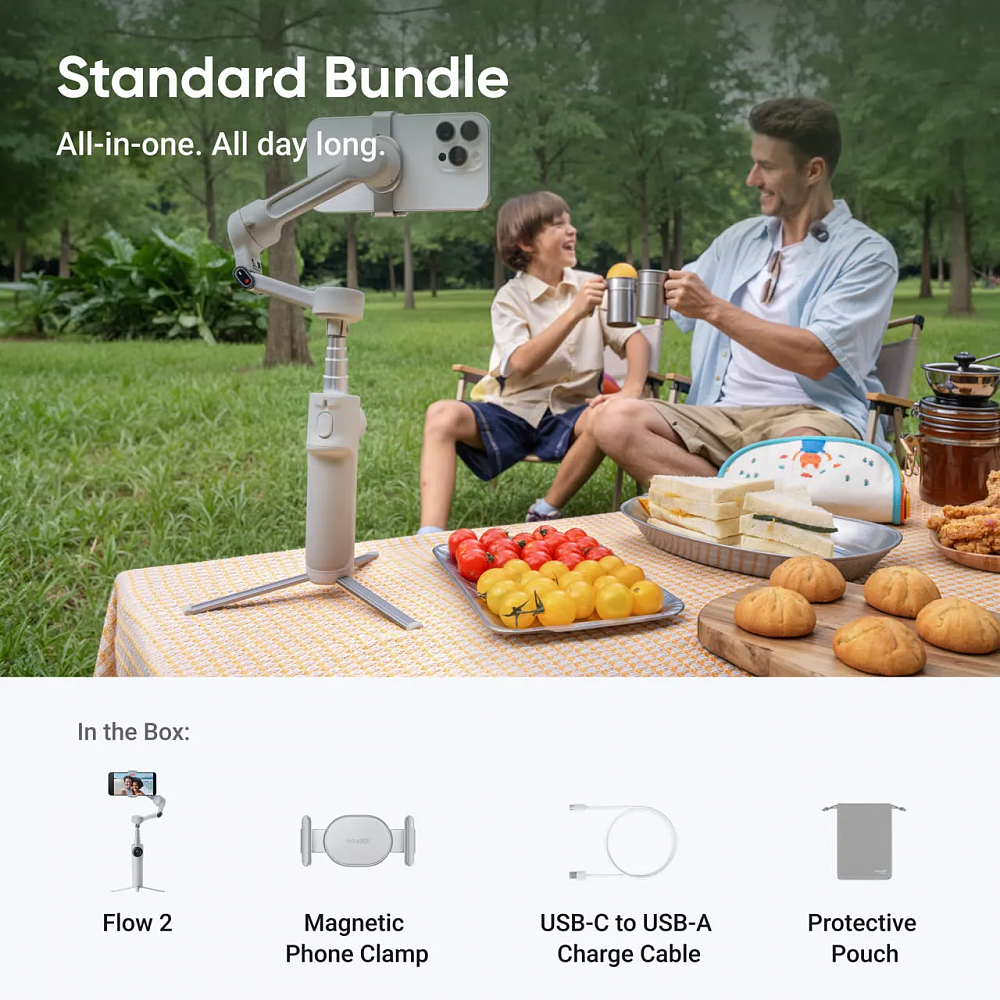 Стабилизатор Insta360 Flow 2 Standard Bundle Stone Gray