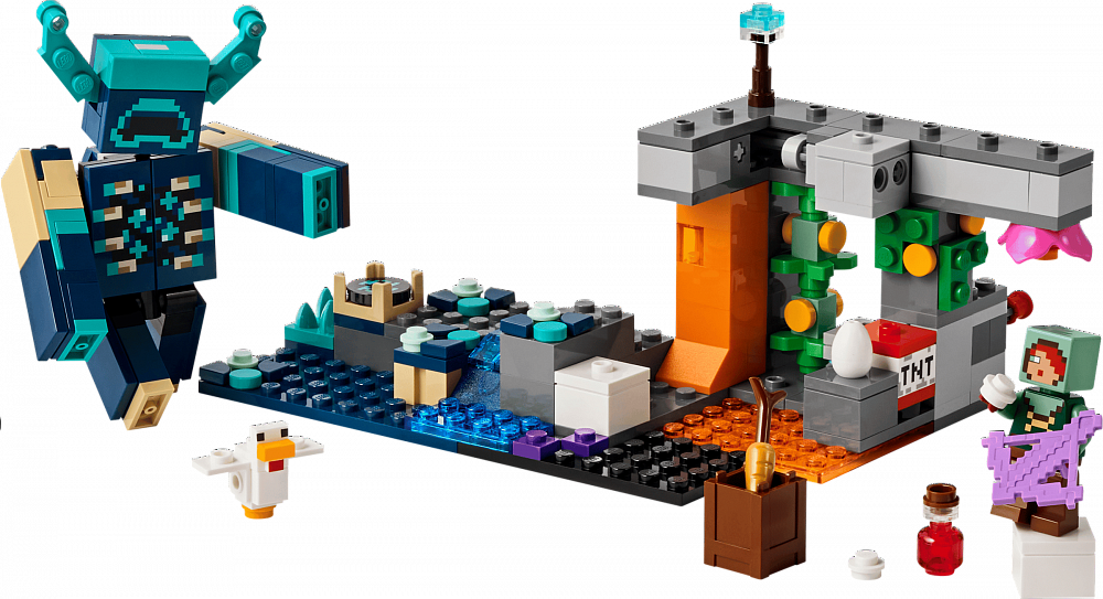 Конструктор LEGO Minecraft "Столкновение с Варденом" 21274