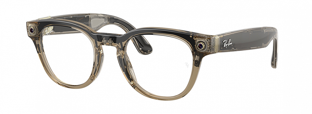 Умные очки Ray-Ban Meta Scriber Optics (Gen 2) Shiny Transparent Stone Beige / Demo Lens