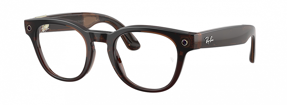 Умные очки Ray-Ban Meta Scriber Optics (Gen 2) Shiny Transparent Umber / Demo Lens