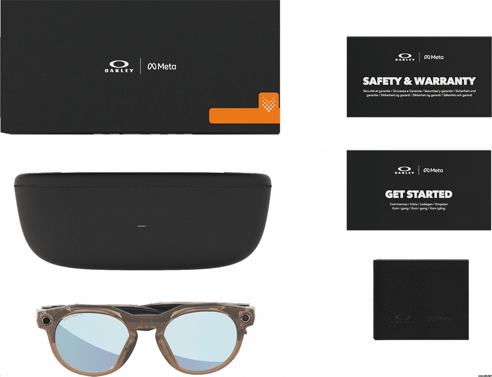 Умные очки Oakley Meta HSTN Brown Smoke / Prizm Deep Water Polarized