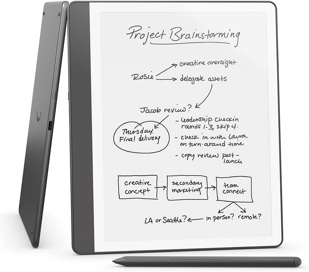Электронная книга Amazon Kindle Scribe 64GB Wi-Fi with Premium Pen Metallic Tungsten