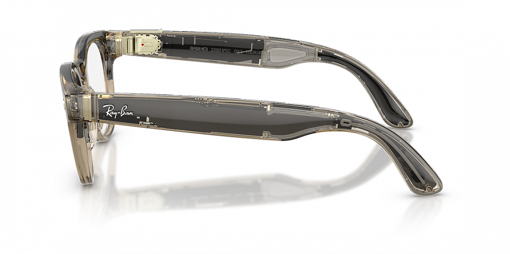 Умные очки Ray-Ban Meta Scriber Optics (Gen 2) Shiny Transparent Stone Beige / Demo Lens
