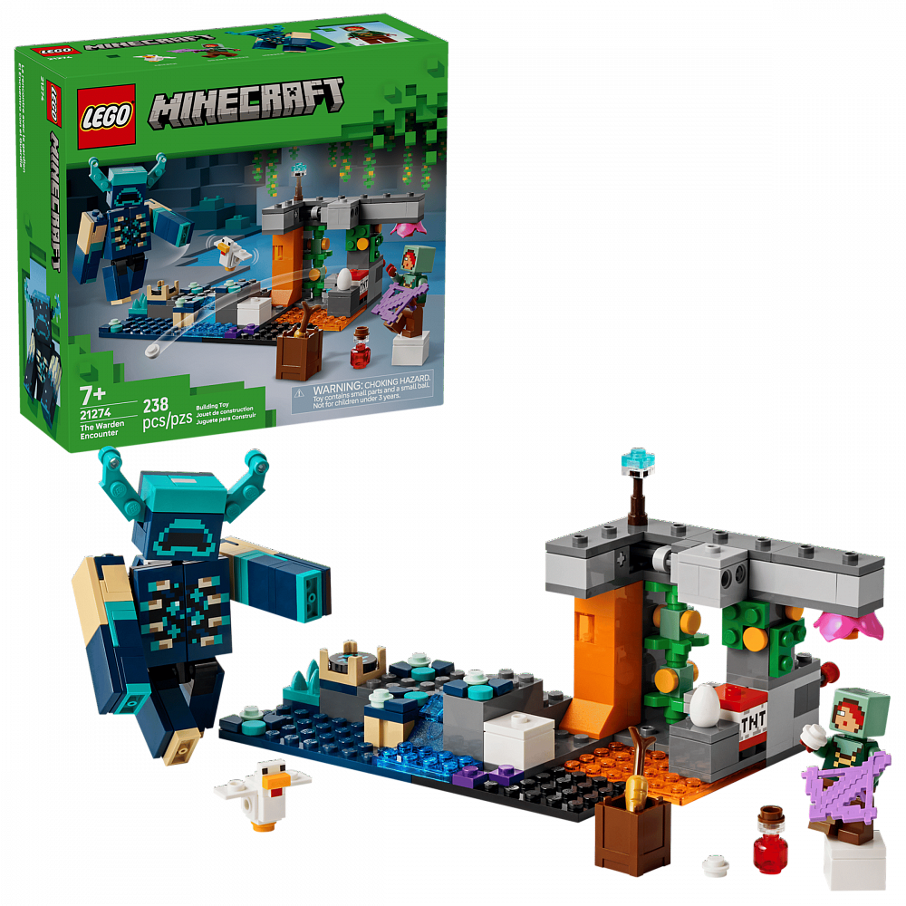 Конструктор LEGO Minecraft "Столкновение с Варденом" 21274