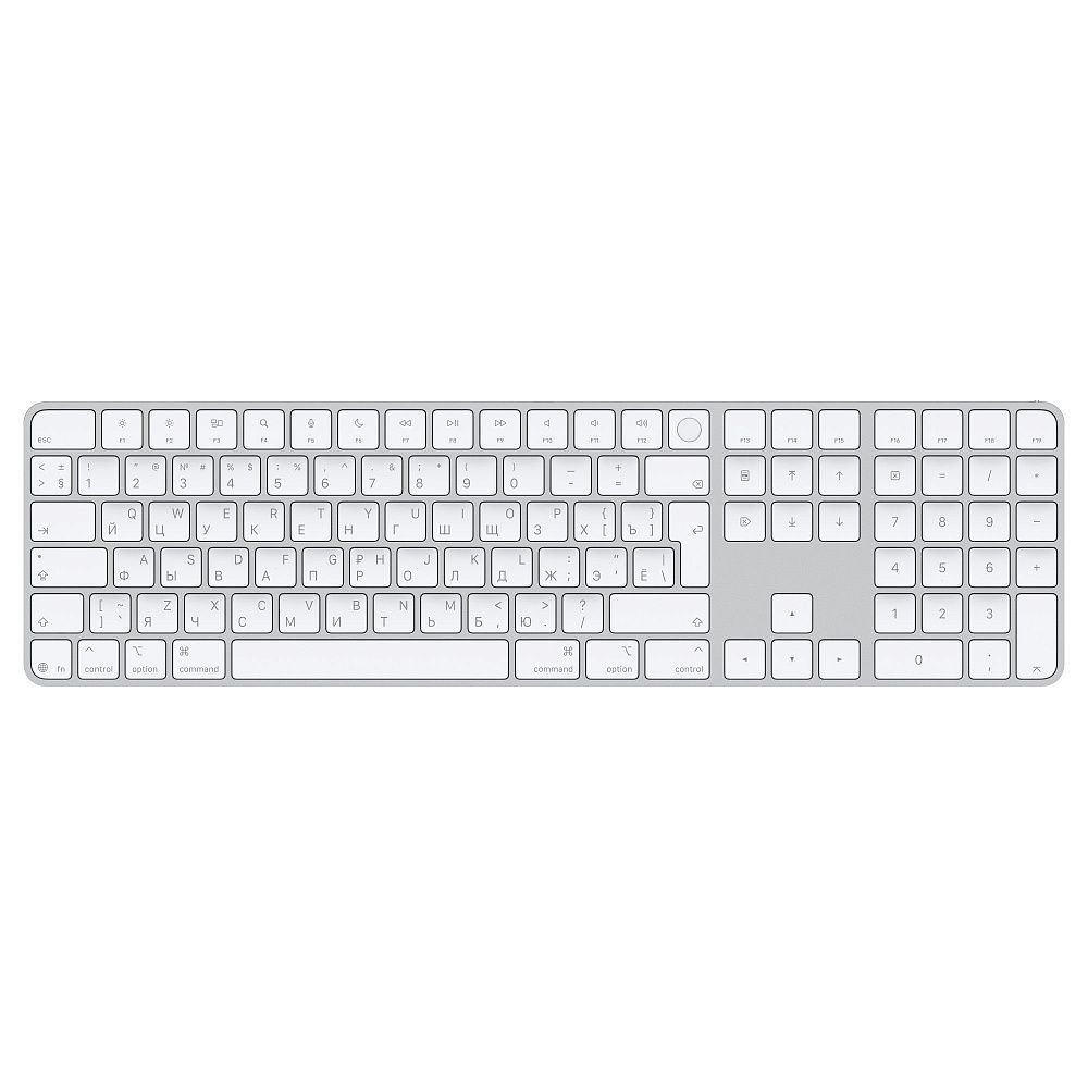 Клавиатура Apple Magic Keyboard with Touch ID and Numeric Keypad White (USB-C)
