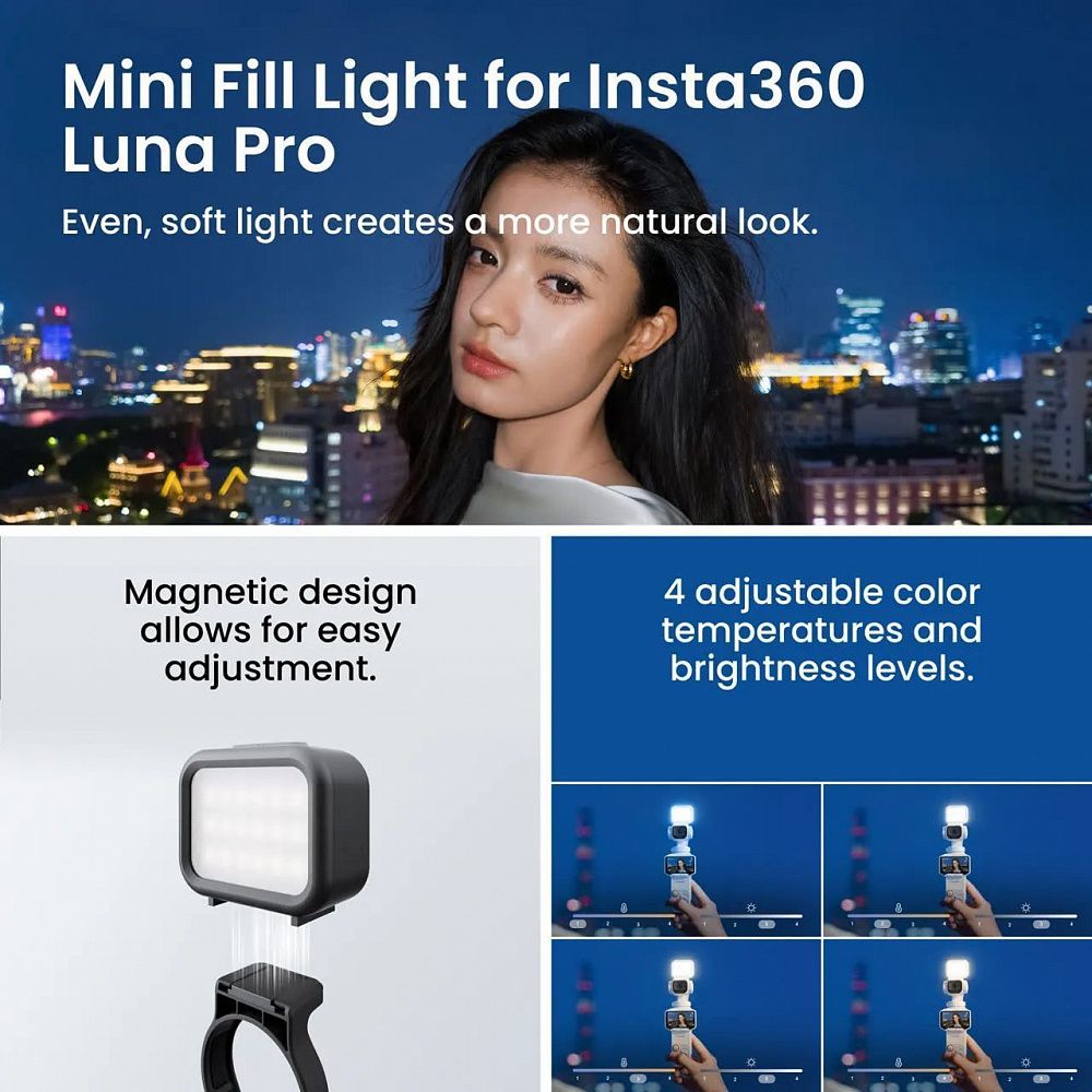 Камера Insta360 Luna Pro Fill Light Bundle Cosmic Black