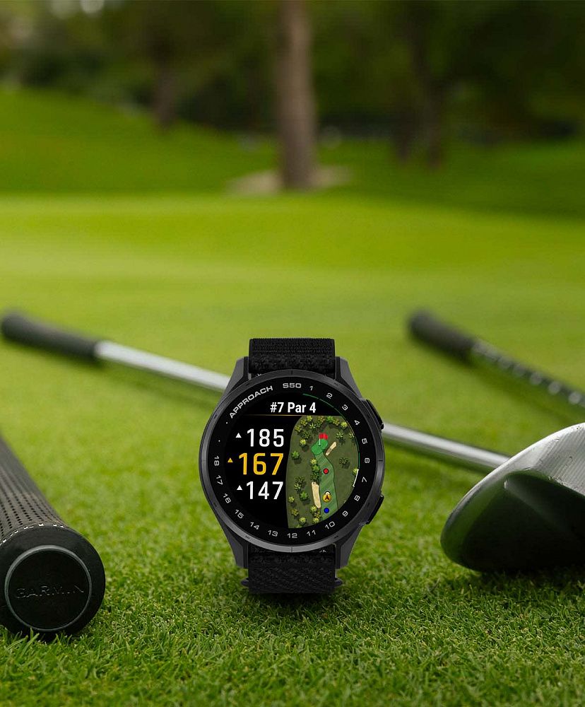 Смарт-часы Garmin Approach S50 43 mm Black / Slate Case with Black Nylon Band