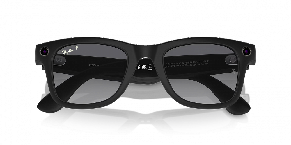 Умные очки Ray-Ban Meta Wayfarer (Gen 2) Matte Black / Polar Gradient Graphite (Standard)