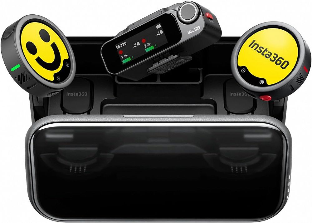 Беспроводной петличный микрофон Insta360 Mic Pro (2TX + 1RX + Charging Case)