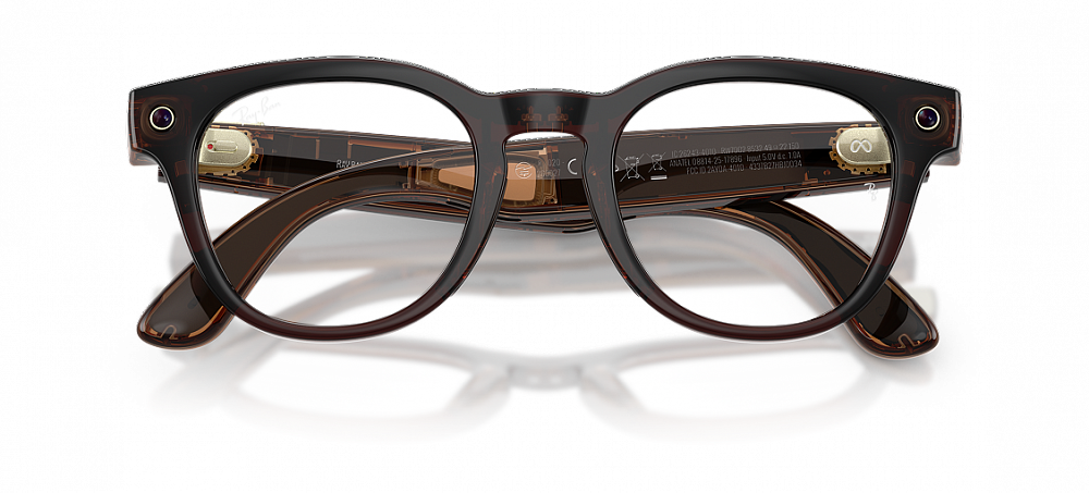 Умные очки Ray-Ban Meta Scriber Optics (Gen 2) Shiny Transparent Umber / Demo Lens