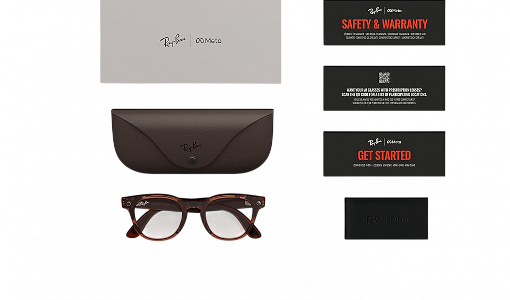 Умные очки Ray-Ban Meta Scriber Optics (Gen 2) Shiny Transparent Umber / Demo Lens