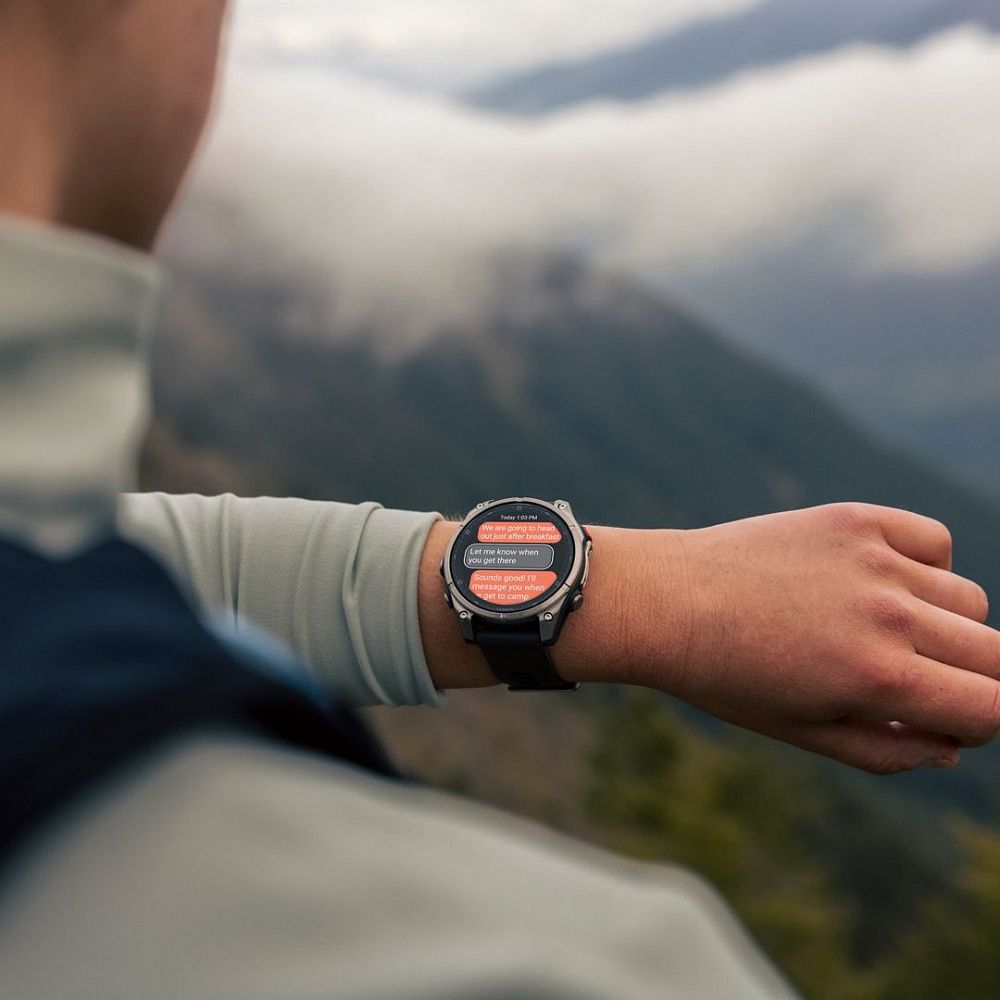 Смарт-часы Garmin Fenix 8 Pro 47 mm AMOLED Sapphire Bare Titanium Case with Graphite / Black Silicone Band