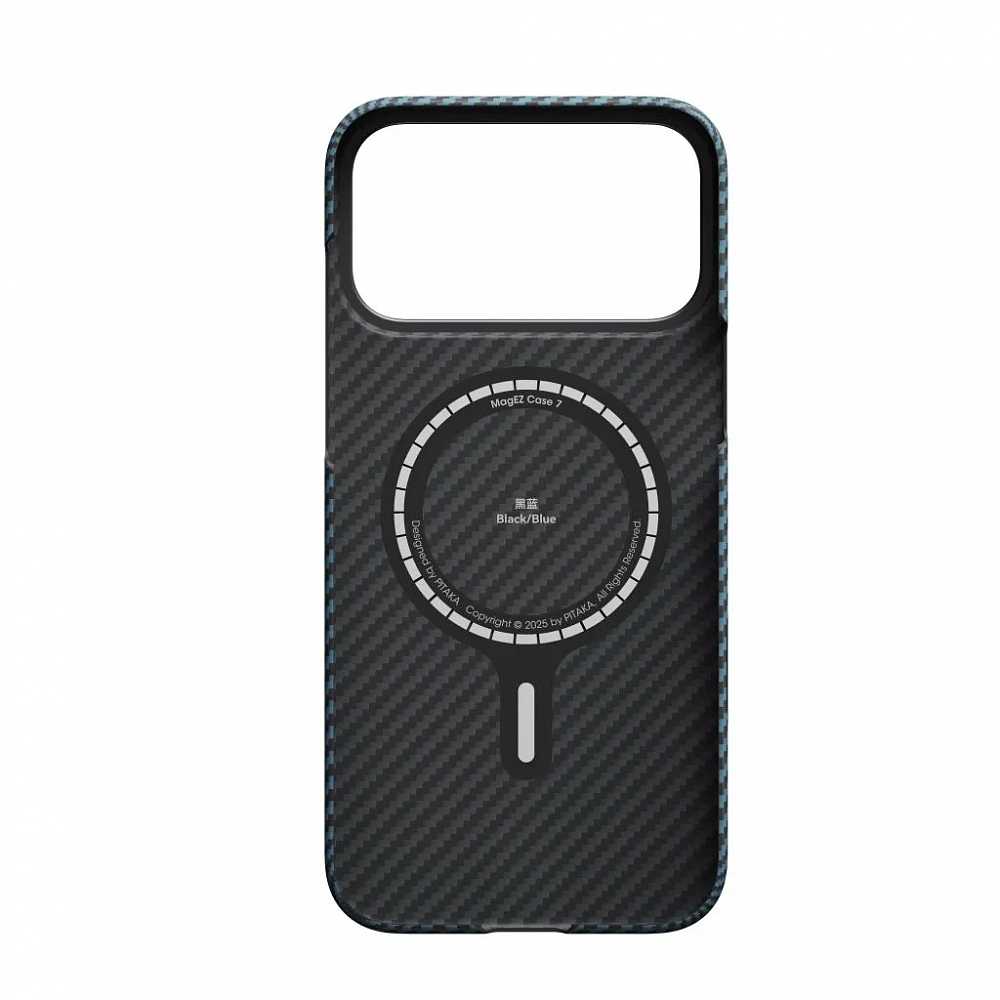 Чехол Pitaka Ultra-Slim Case для iPhone 17 Pro Black/Blue